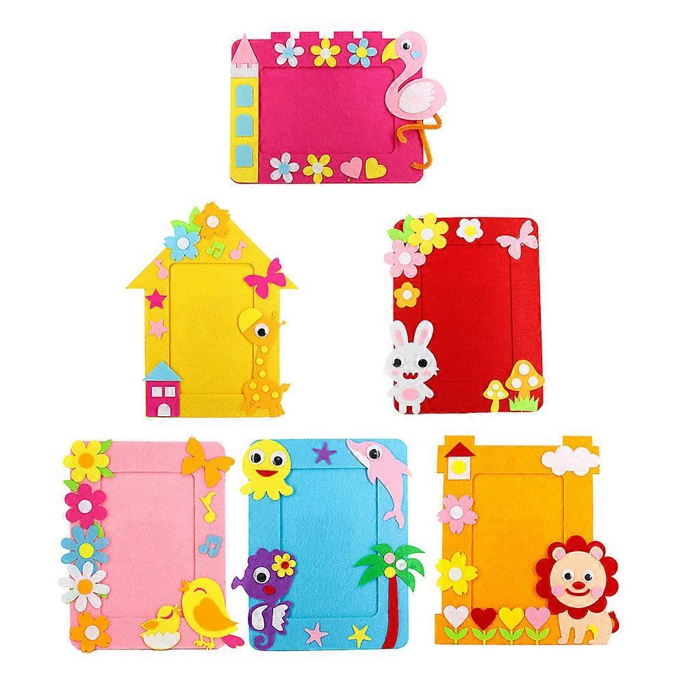 Cloth Photo Frame DIY Kit for Decoration 6Pcs Set