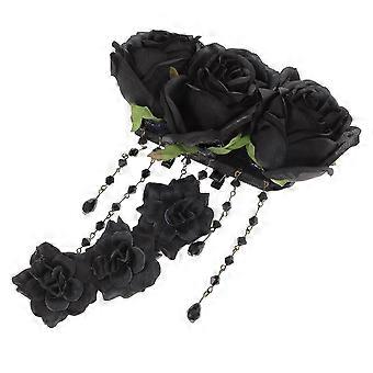 Haarnadeln für Damen, Rosenform, Gothic-Stil, 16 x 7 cm, 1 Paar