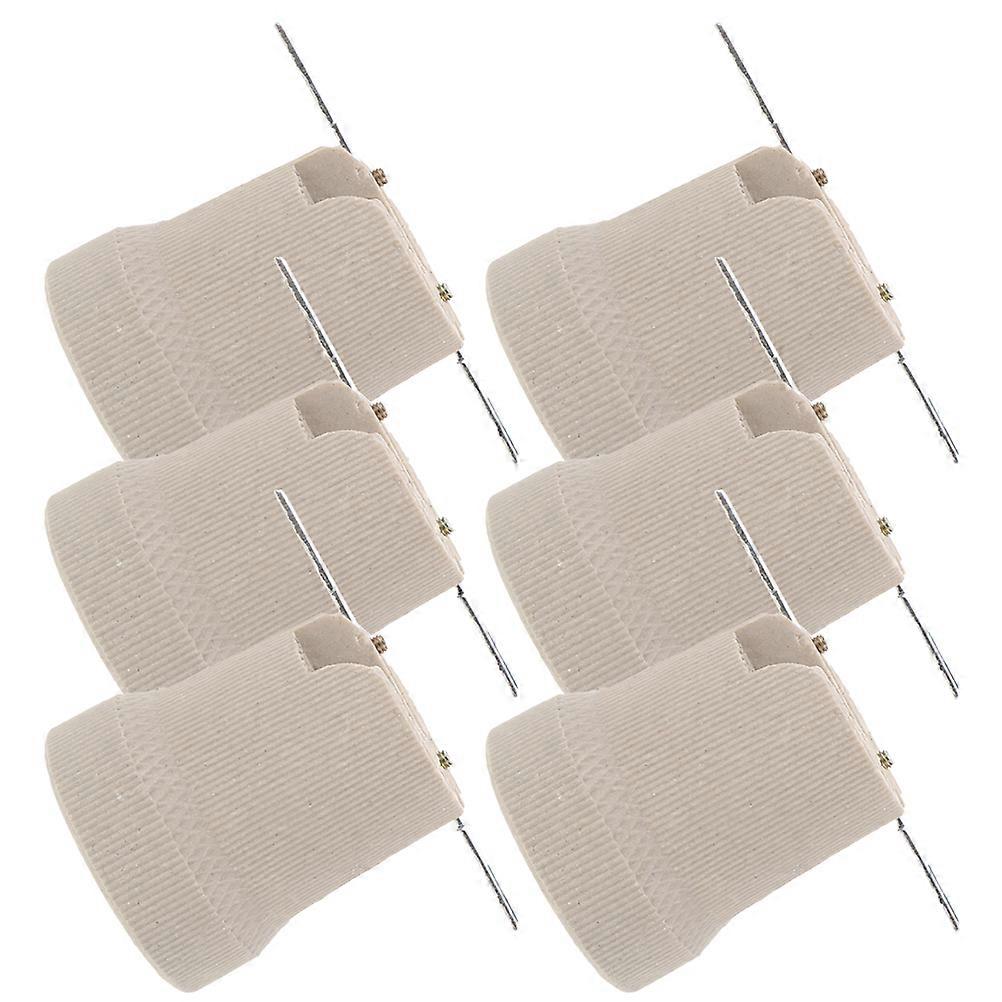 Lamp Socket Replacement Ceramic Lamp Holder for E27 Screw 6Pcs Set