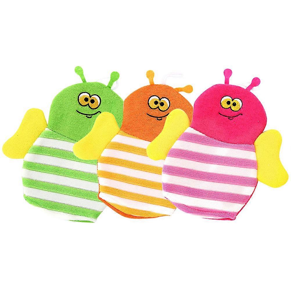 Baby Bath Sponge Bath Mitten for Comfortable Bathing 3Pcs Set
