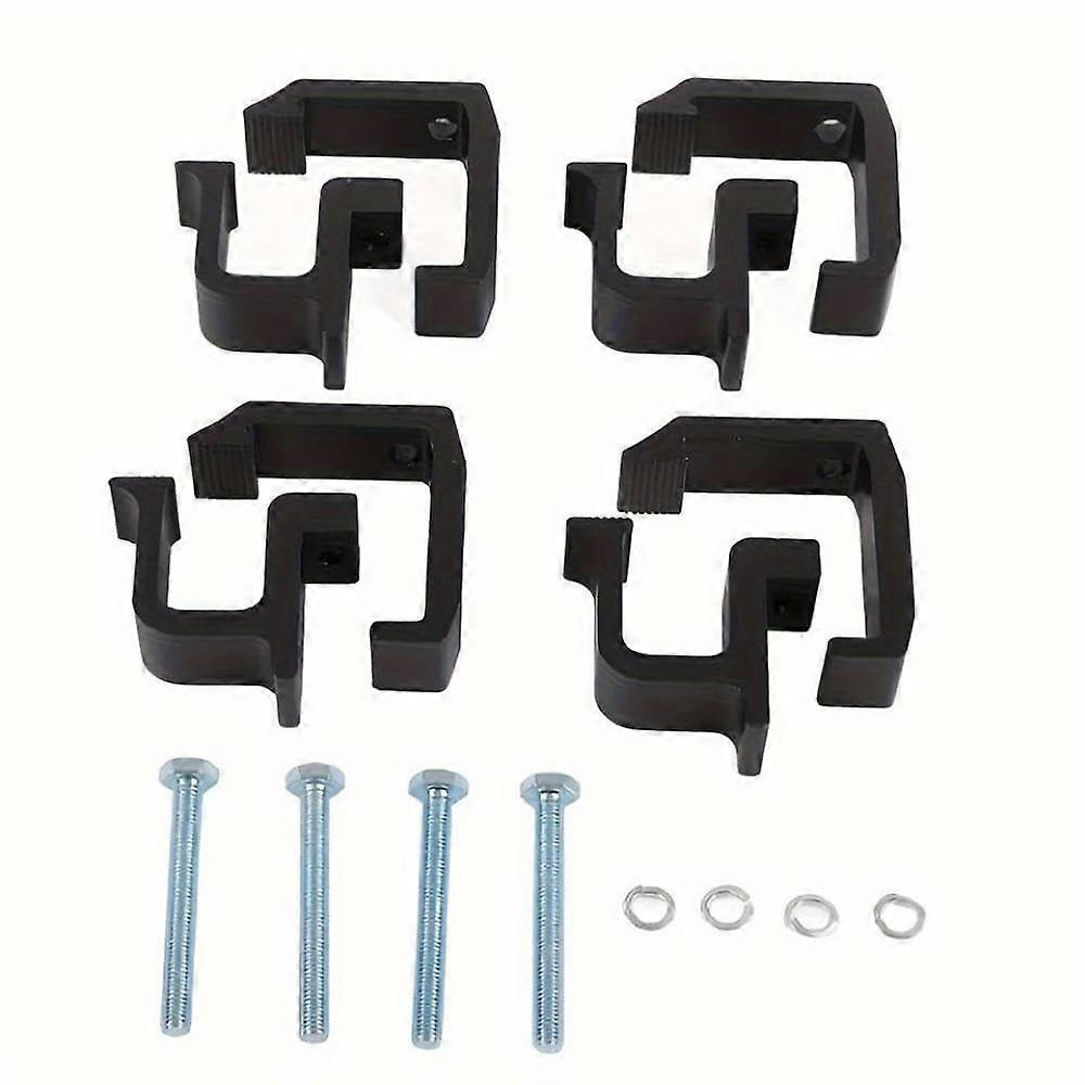 Truck Bed Clamp Set for Camper Shell Mounting, Secure Brackets, WeatherResistant, Black 4PCS