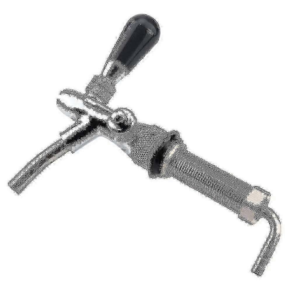 Torneira de chope ajustável de 26-27 polegadas com acabamento cromado e haste de 4 polegadas para cerveja caseira, barril de chope e kegerator.