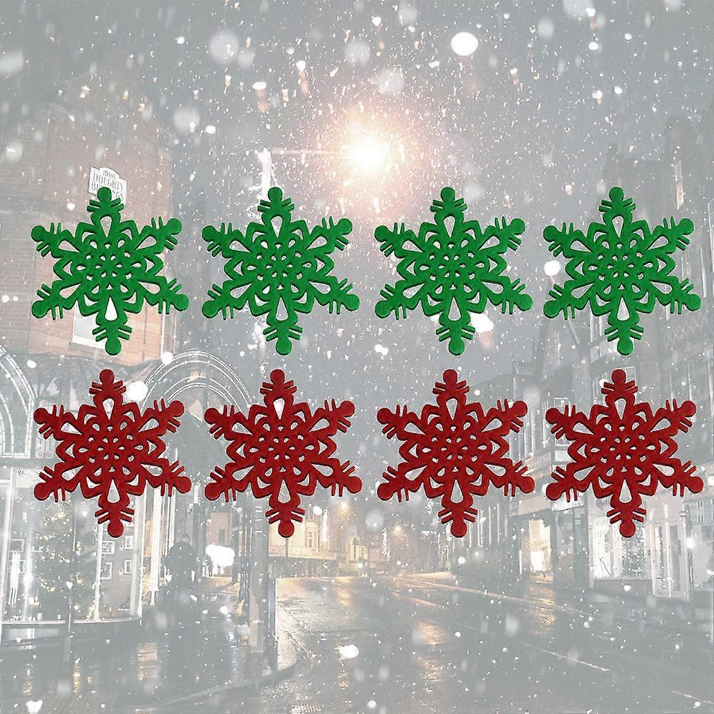 Decorative Snowflake Coaster Non-Woven Set for Christmas Use 2Sets
