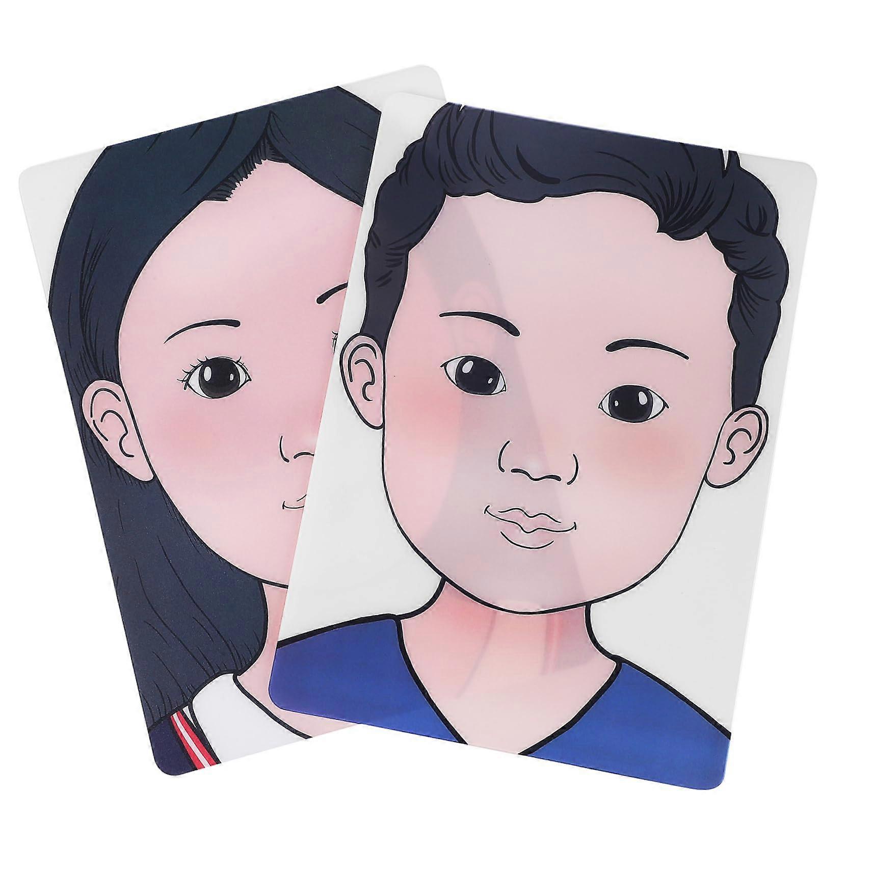 Face Painting Practice Board with Realistic Human Face, Reusable Washable Makeup Training Tool