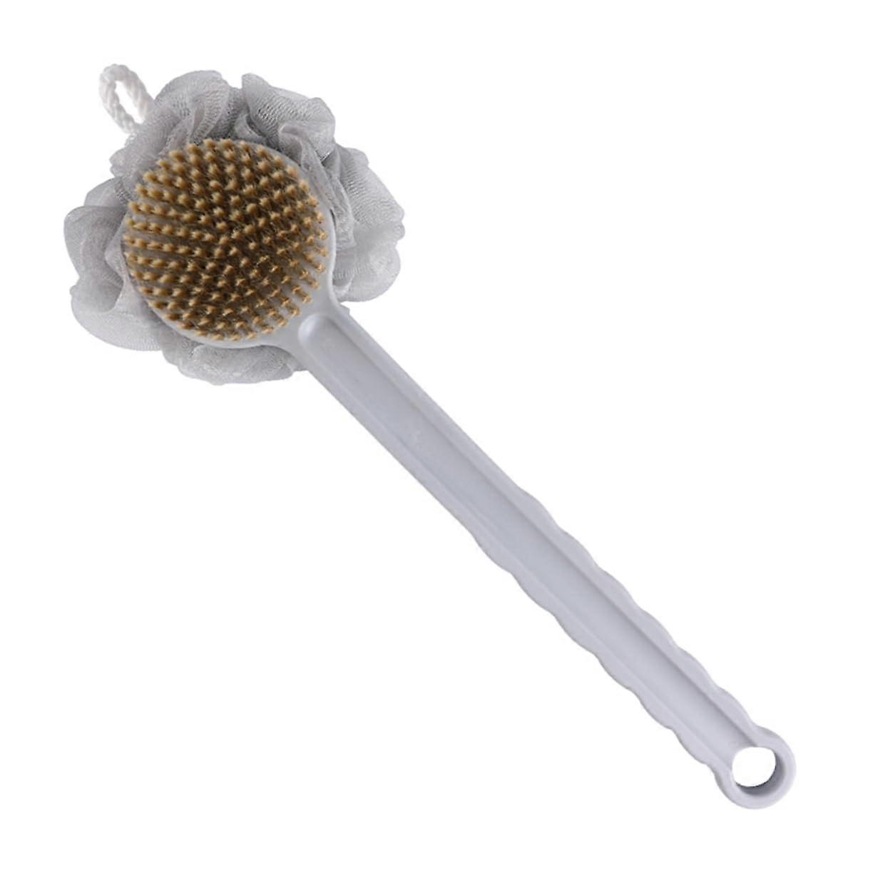 Long Handle DoubleSided Bath Brush and Back Scrubber with Massage Bristles for Deep Cleansing