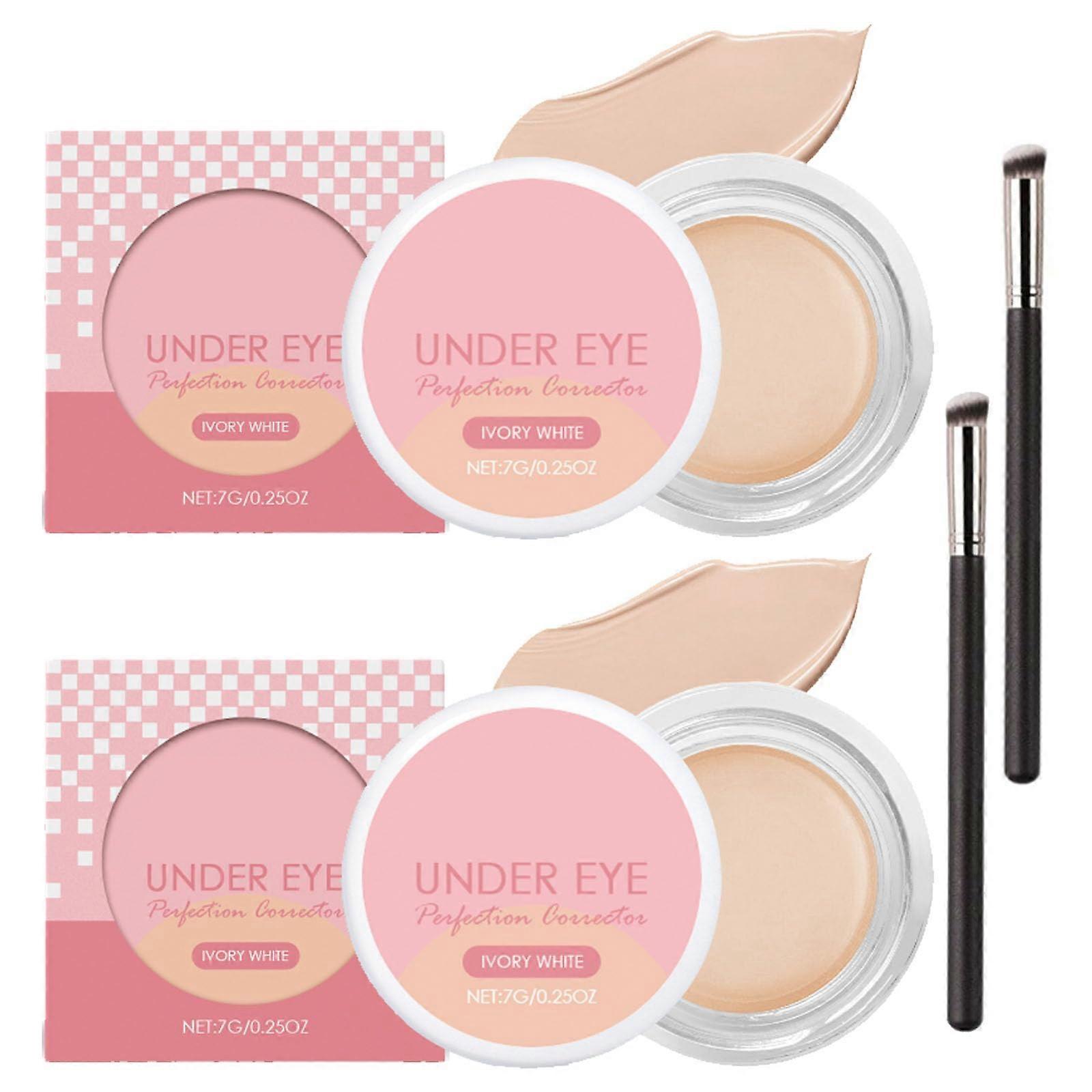 Eye Brightening Concealer Twin Pack, Buildable Coverage Dark Circle Corrector Cream Ivory