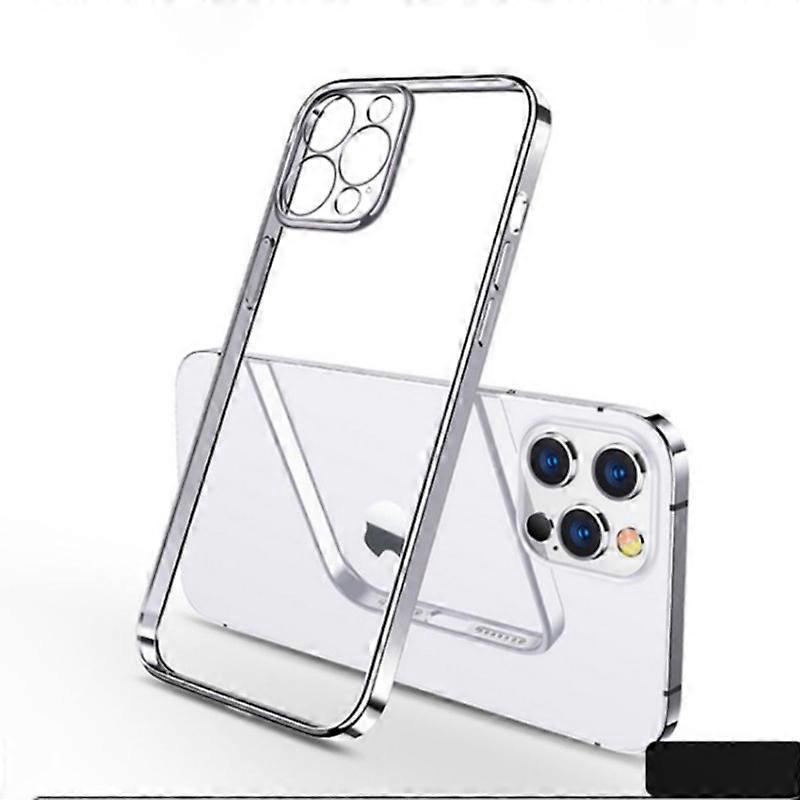 SULADA Ultra Thin Electroplating Frame + Clear TPU Protective Cover for iPhone 12 Pro Max