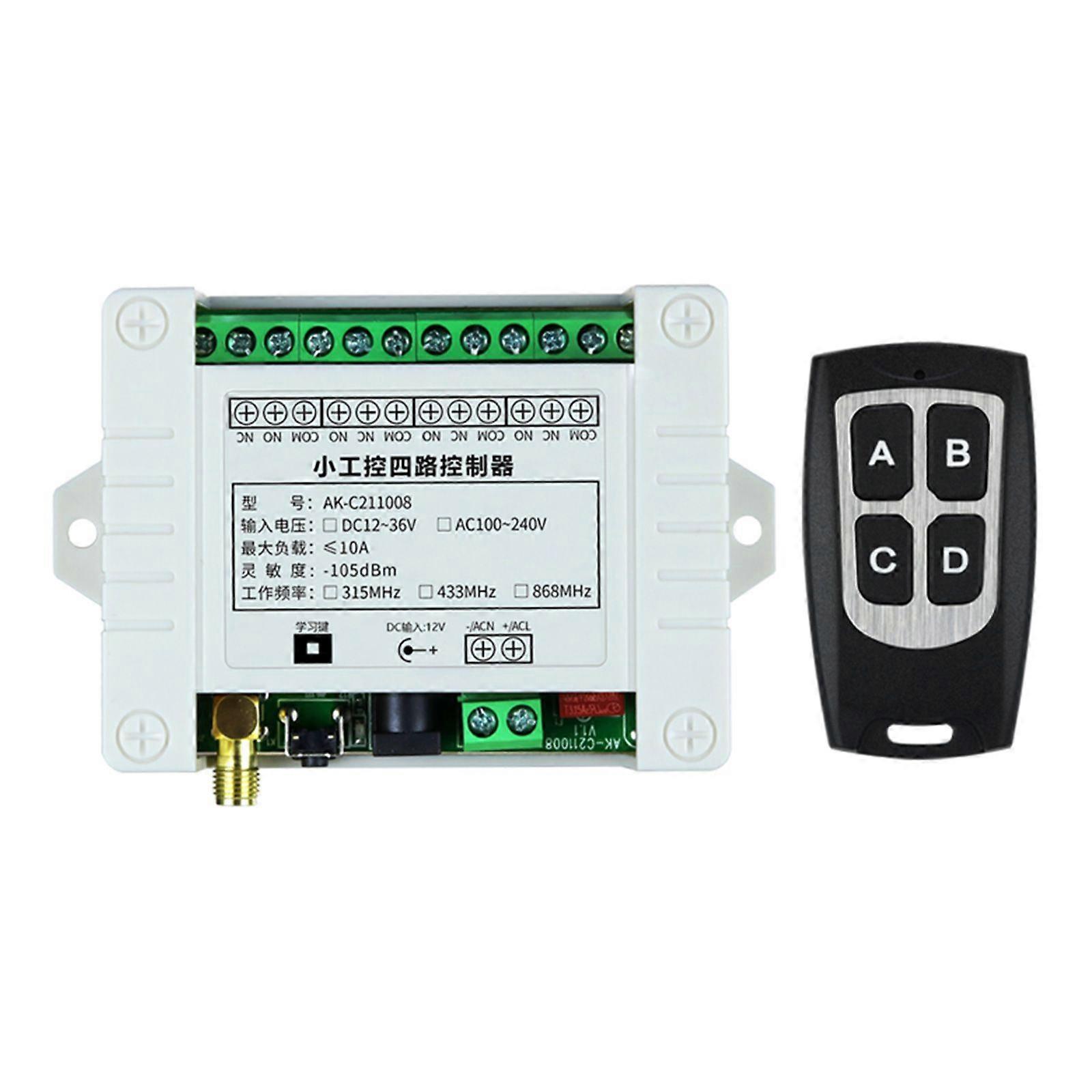 Universal Wireless Remote Control Switch Relay Receiver Module 315/433 Mhz