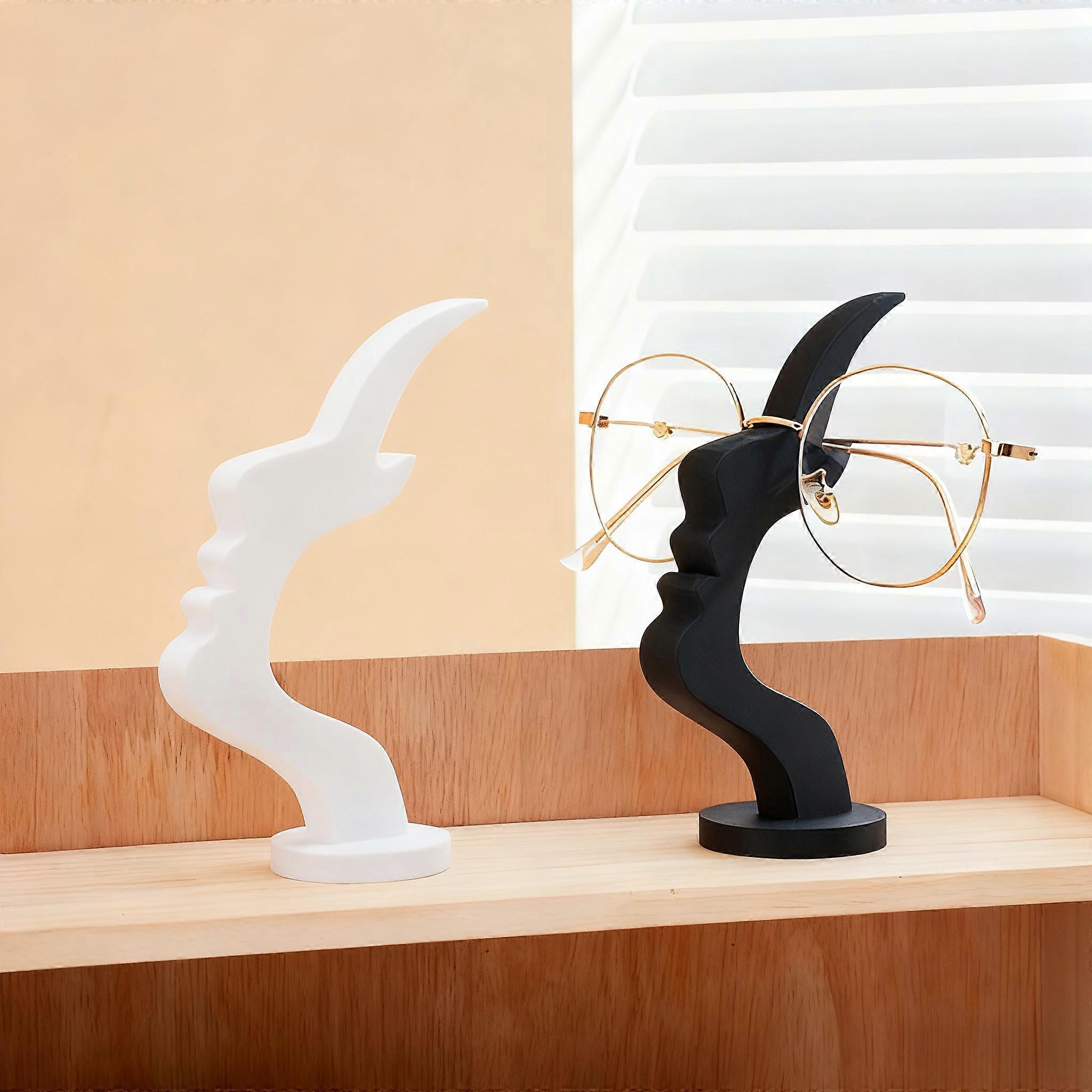 1pc Unique Curved Eyeglass Holder Stand Secure & Artistic Storage Solution Elevate Desk or Nightstand Decor Practical Minimalist