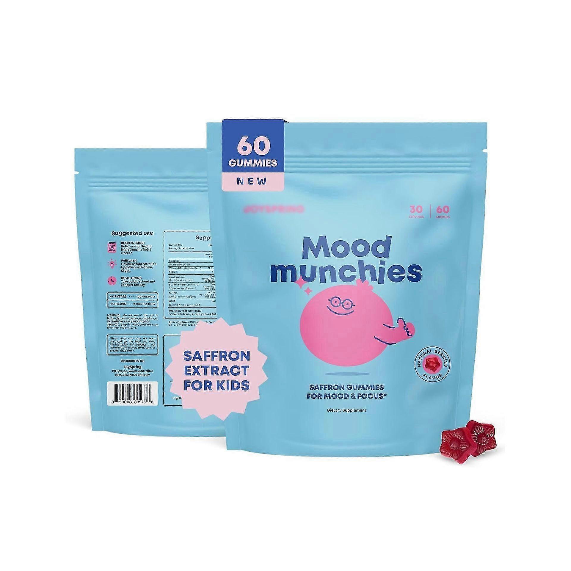 Saffraanextract voor stemmingsverbeterende snacks, voedingsgels en kauwtabletten, 60 korrels.