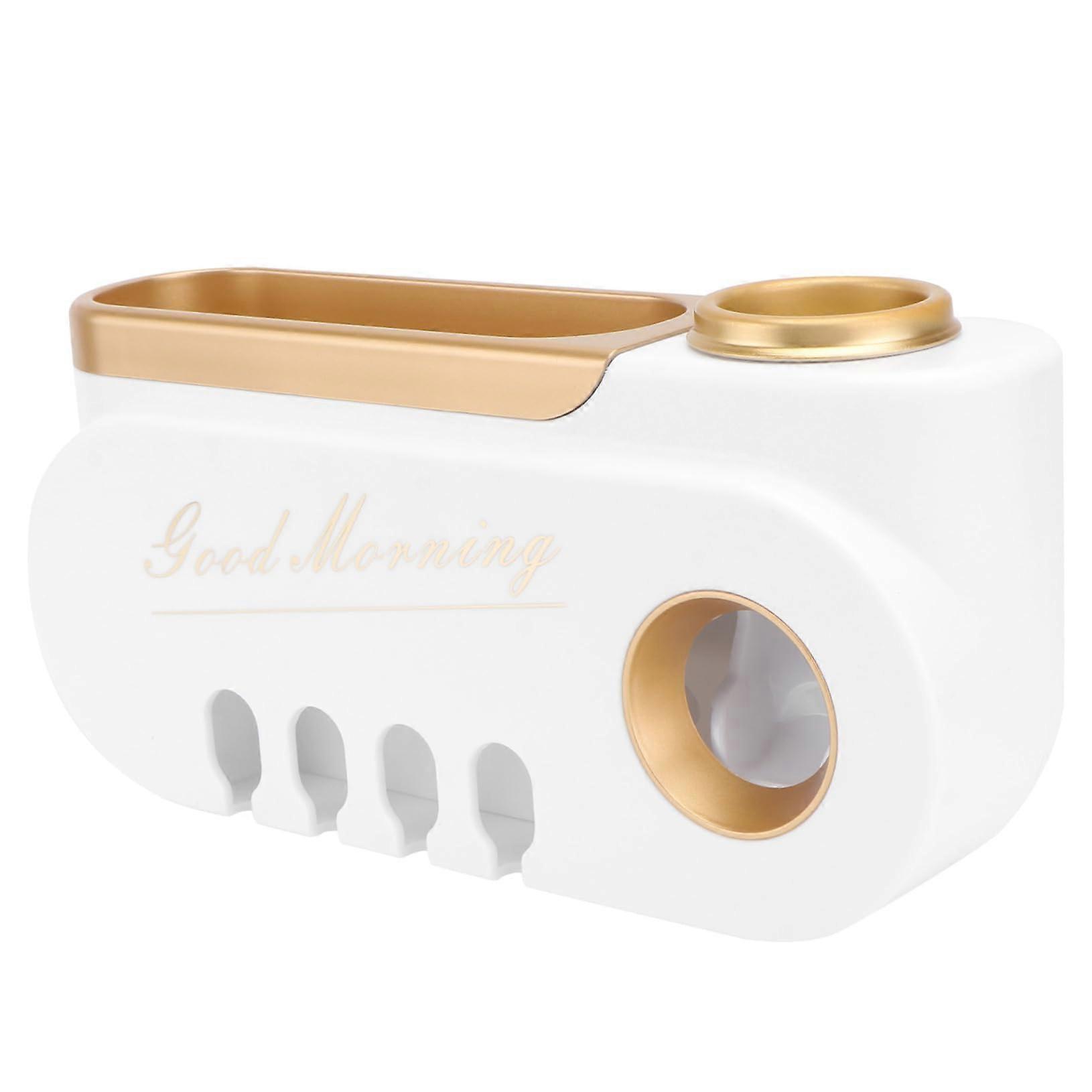 Toothbrush Holder SelfAdhesive Wall Mounted Bathroom Organizer for Toothpaste and Sundries