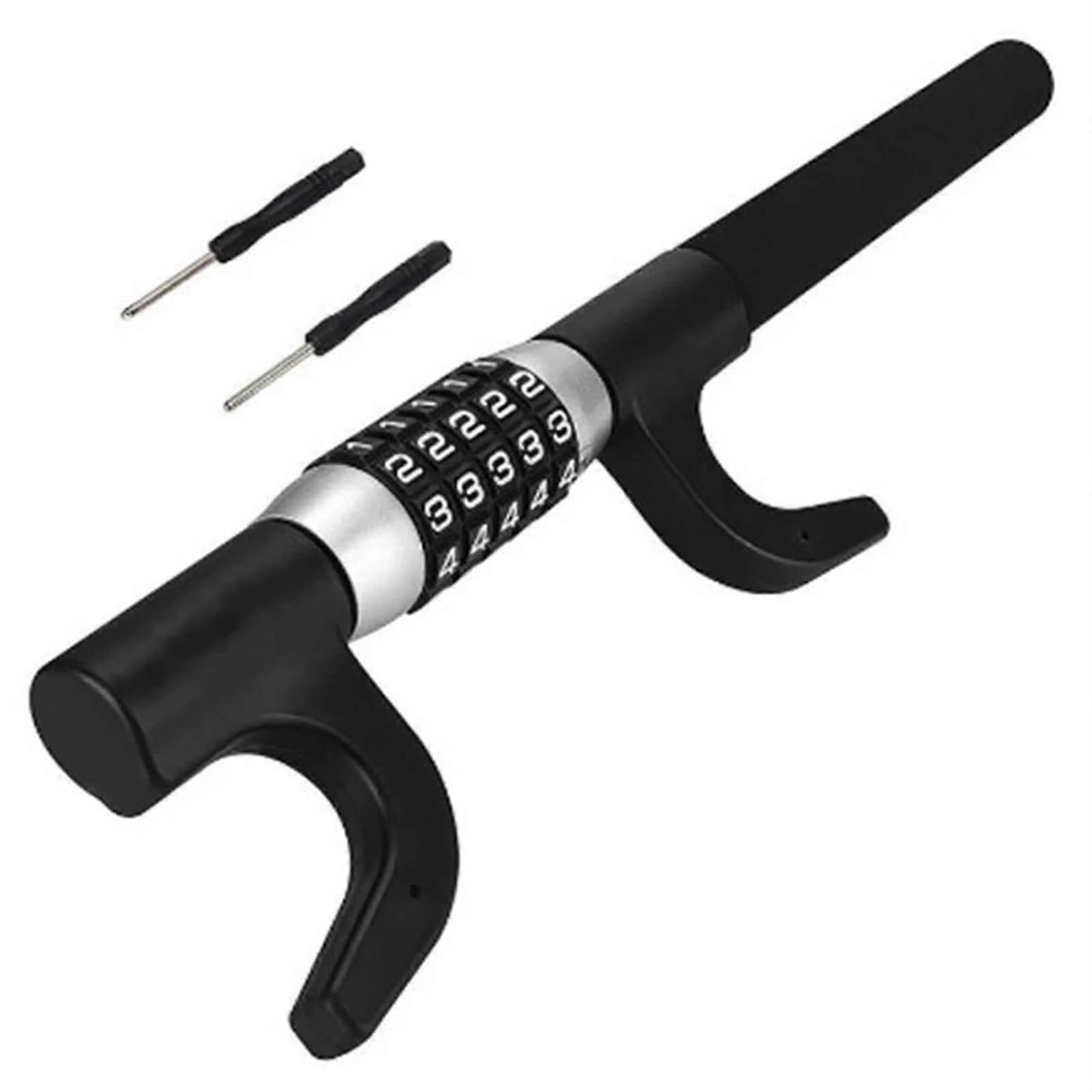 Car Steering Wheel Lock with Security Code and CutResistant Steel, Universal Anti Theft Device