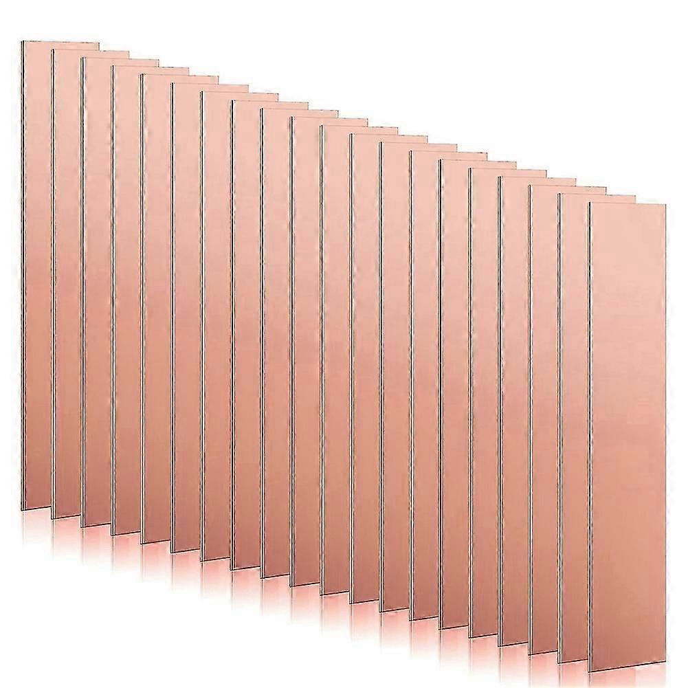 25 Pack Pure Copper Anode Sheet for Plating and Electroplating, Copper Electrode Strip 0.04" X 1" X 6"