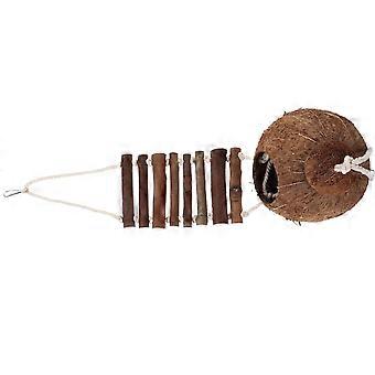 Hermit Crab Coco Hut with Ladder Tank Hanging Type Hermit Crab Cave Habitat