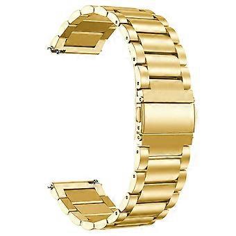 For Huawei Watch 3/Watch 3 Pro 316L Stainless Steel 3-Bead Watch Strap 22mm Replacement Band