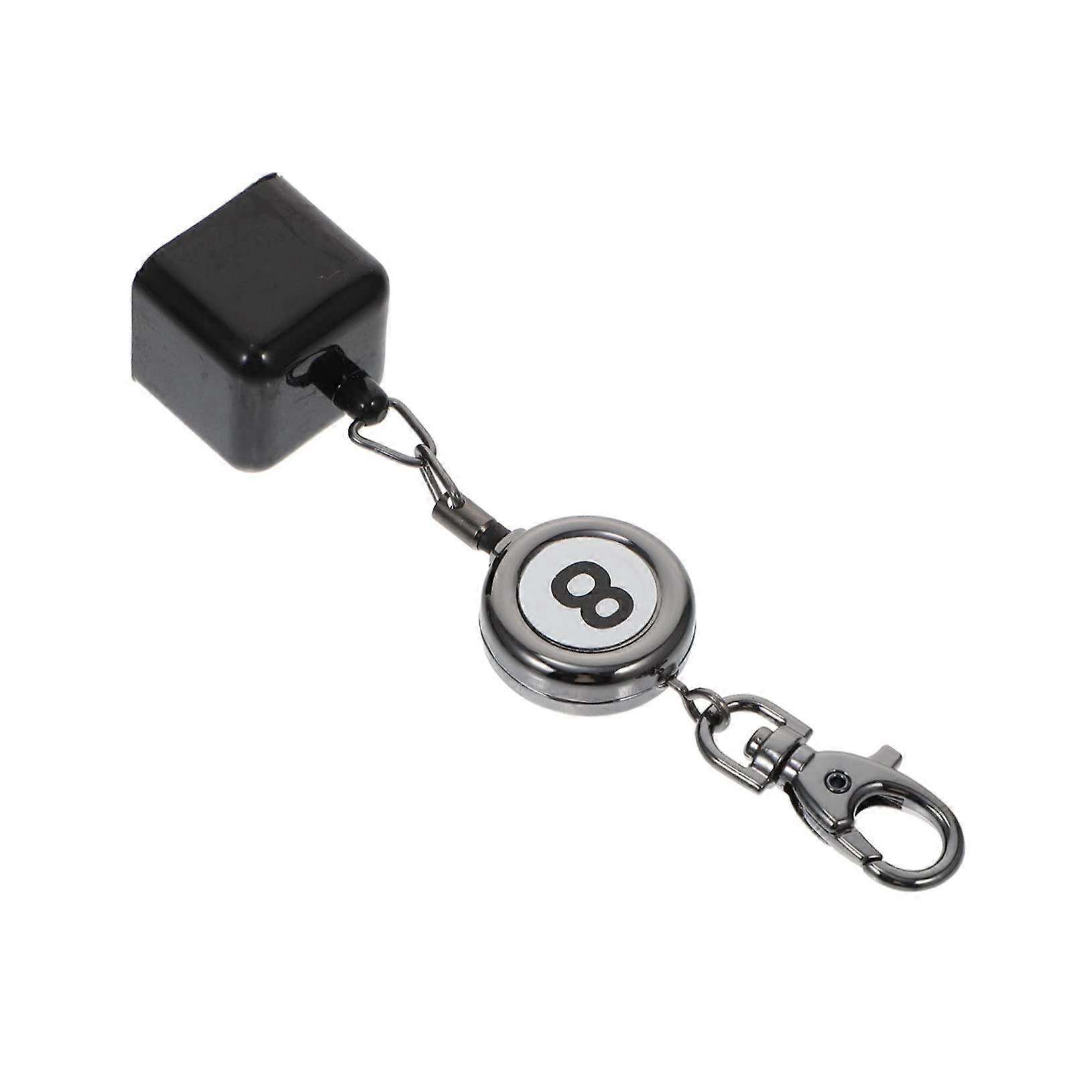 Retractable Pool Cue Chalk Holder with Protective Cover, Lightweight Keychain for Billiard Cue Tips