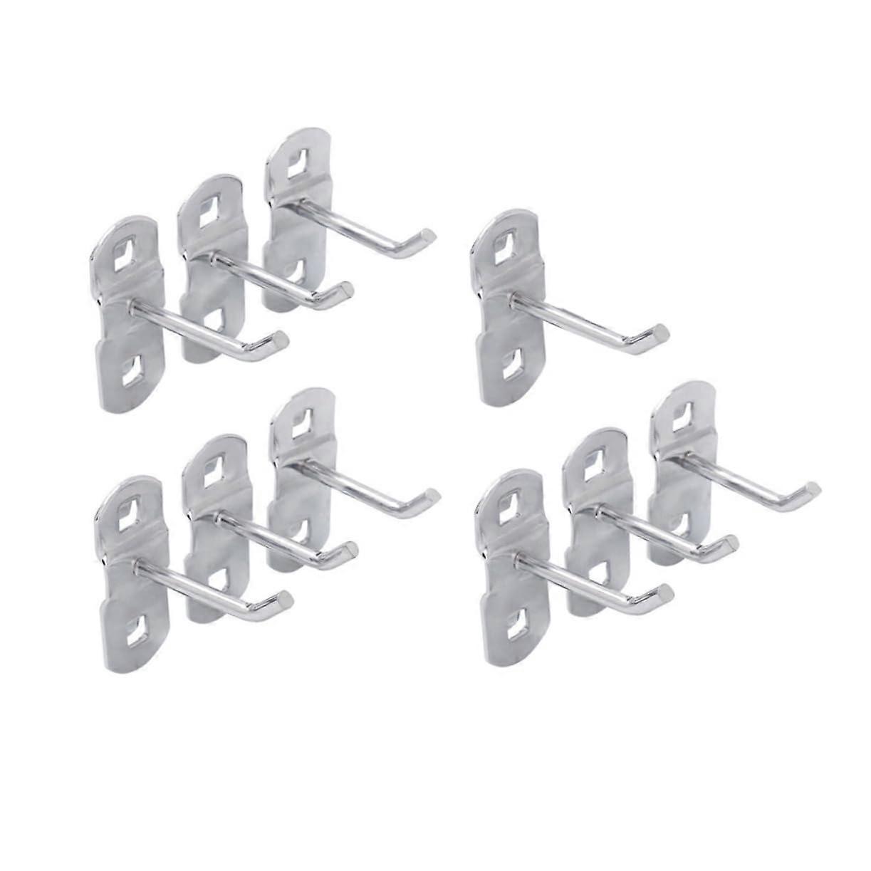 Pegboard Hooks Set 10pcs Heavy Duty Metal Wall Hooks for Kitchen Garage Space Saving Storage