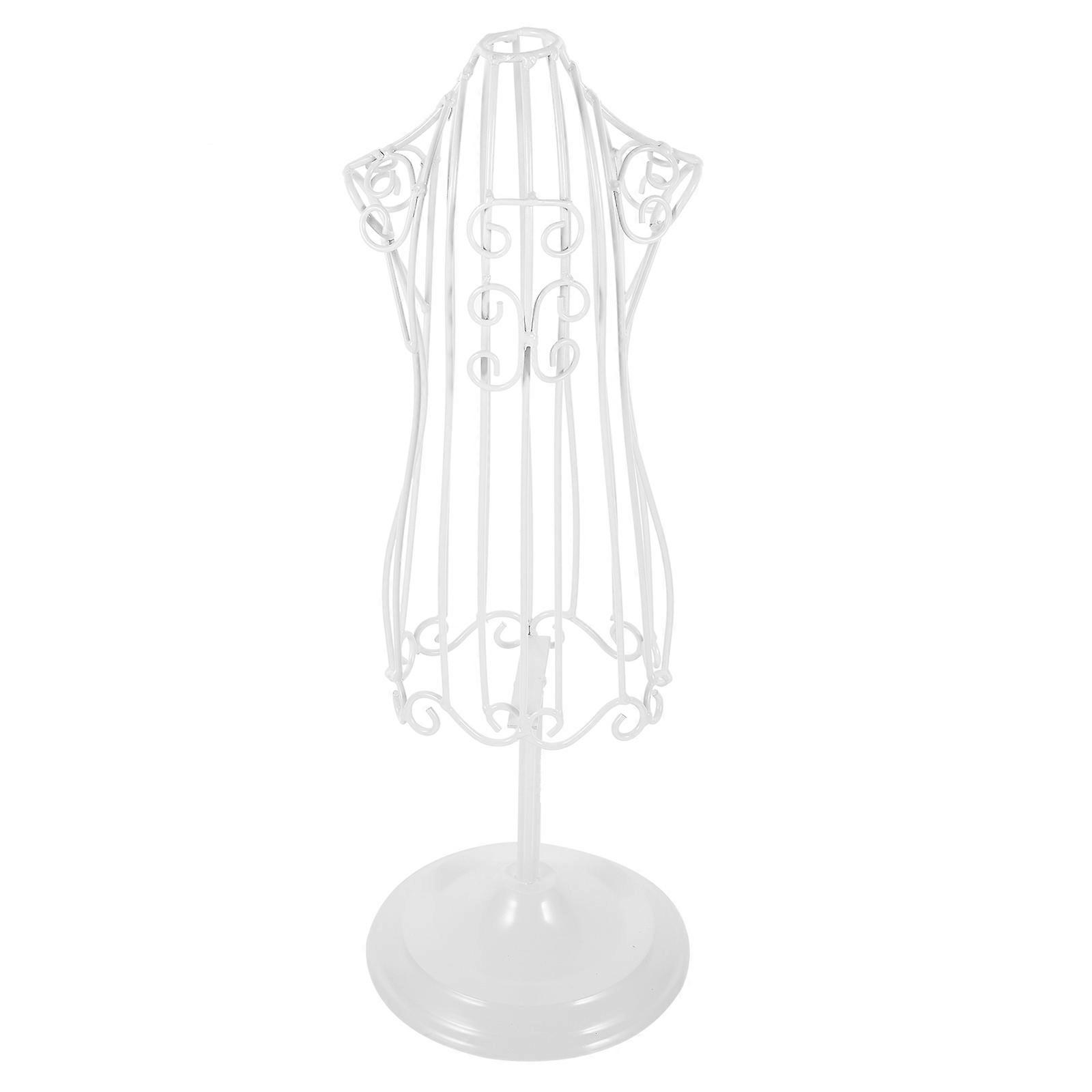 Iron Mannequin Pet Clothes Hanger White for Display 2Pcs Practical