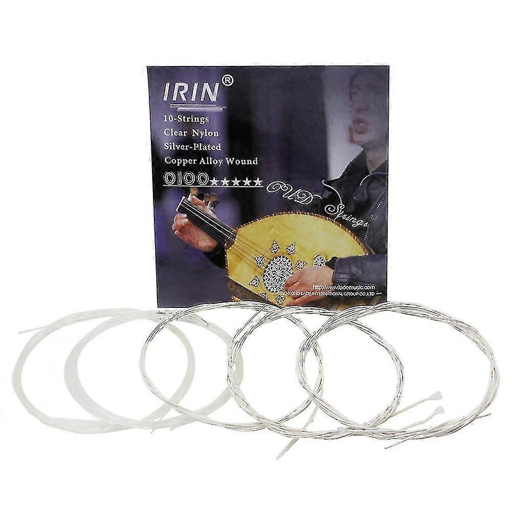 Oud String Set in Clear Nylon and Silver-Plated Copper Alloy (10 Strings)