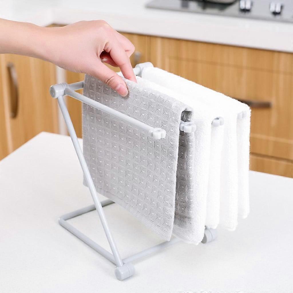 Kitchen Bathroom Multifunctional Towel Rack Hanger Plastic Rack