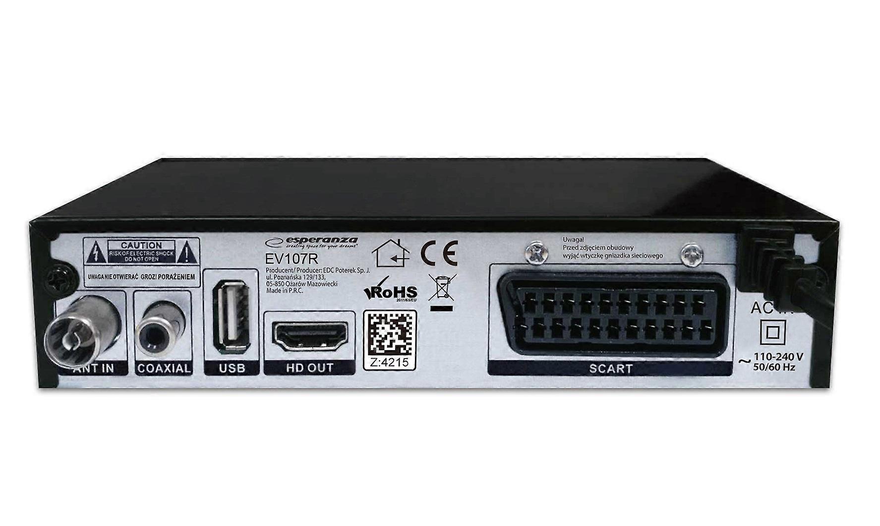 Câble noir pour décodeur TV Esperanza EV107R