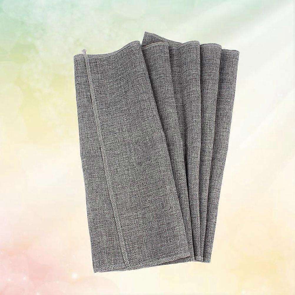 Grey Linen Tablecloth Table Runner with Solid Color Pattern for Elegant Shower and Dining Events