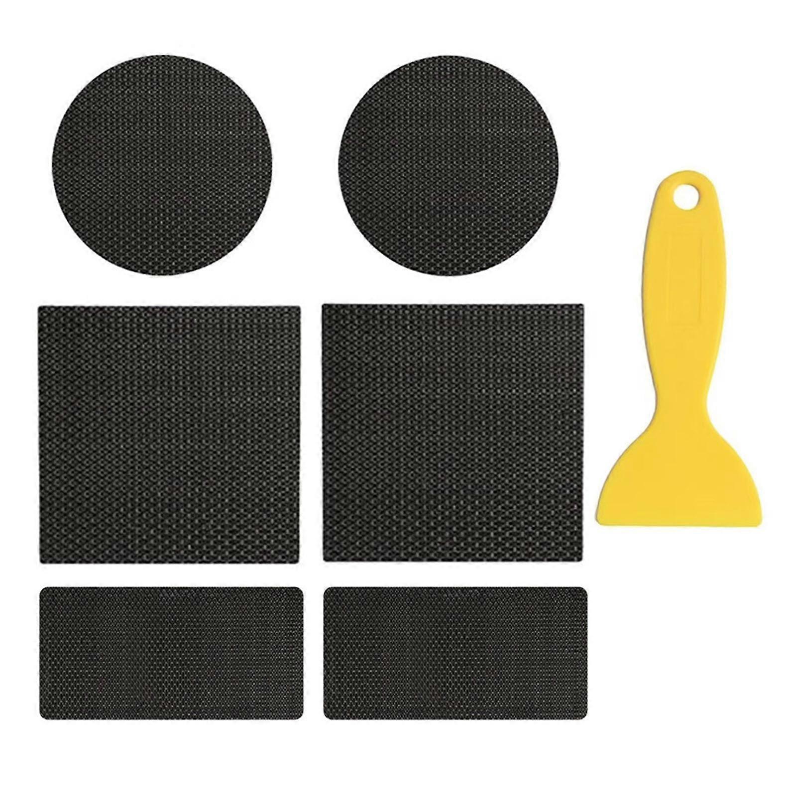 1 Set Trampoline Repair Kit with Square Round Rectangle Patch Scraper Waterproof Self-Adhesive