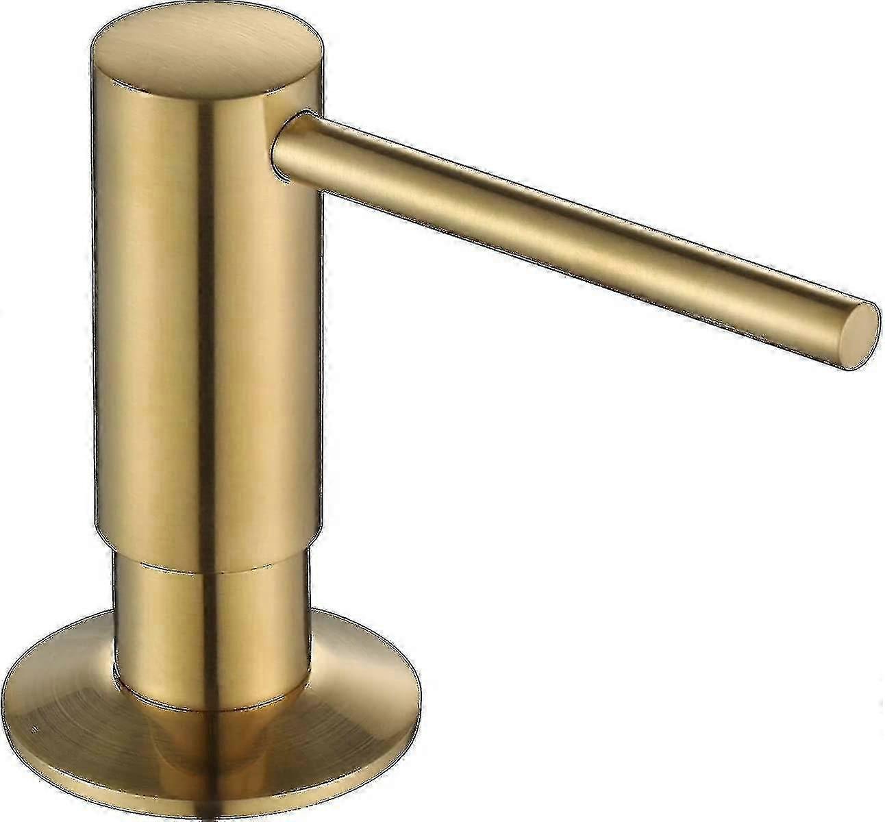 Kitchen Soap Dispenser 500ml Gold Brass Push Button Sink Style
