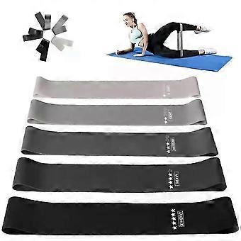 5 fasce elastiche di resistenza per fitness in TPE, elastiche per stretching, yoga, Pilates, fasce elastiche per l'espansione dei fianchi