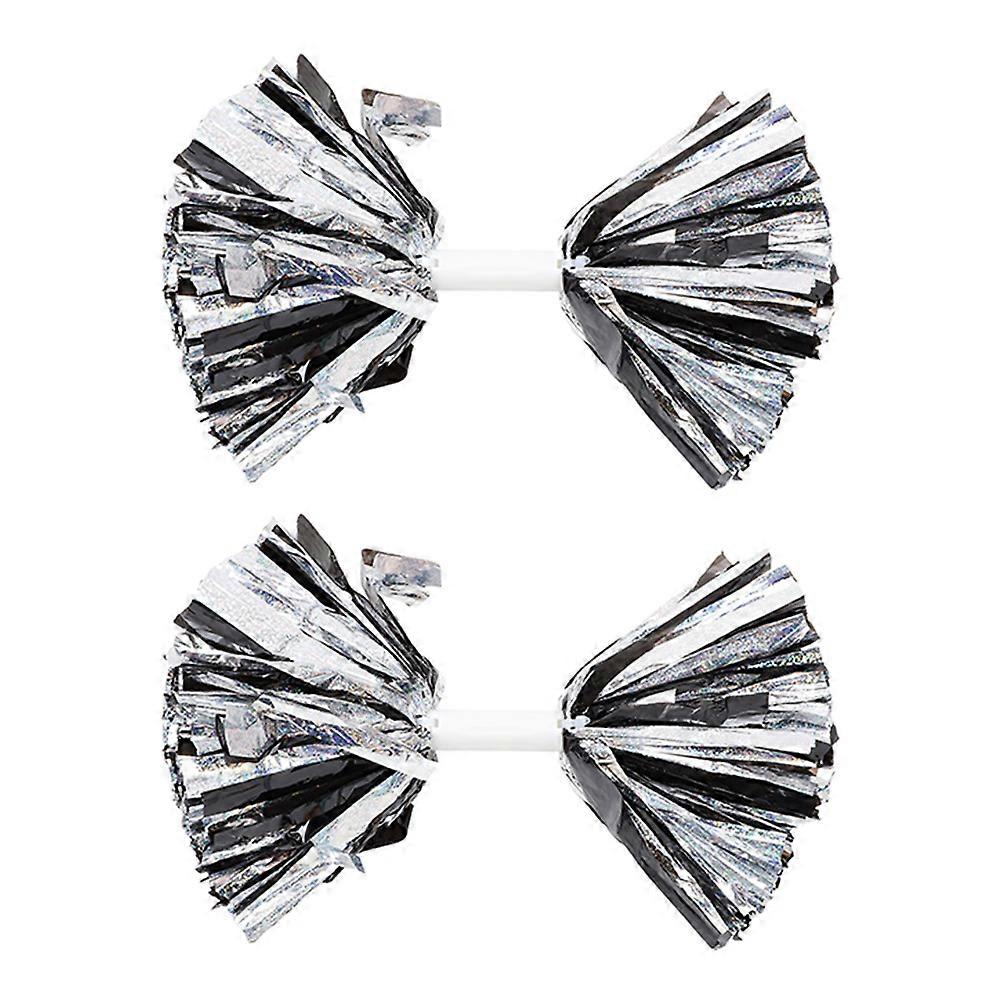 Pompon da cheerleader, 2 pezzi, neri, in materiale resistente