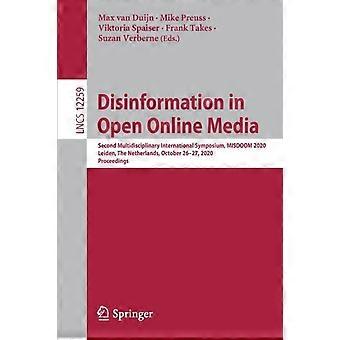 Disinformation In Open Online Media Second Multidisciplinary International Sympo - Springer Nature B.V - Paperback - en Book