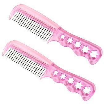 Pink Anti Static Comb Doll Hair Brush for Hair 2Pcs Durable Material
