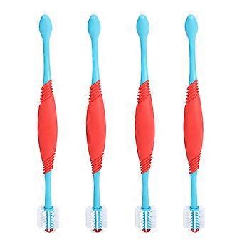 4pcs Brosses à dents pratiques pour animaux de compagnie Brosses de nettoyage des dents de chien à double extrémité Nettoyeurs de dents pour animaux de compagnie