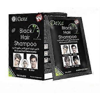 10 Stück Dexe Black Hair Shampoo, 5-Minuten-Soforthaarfarbe für Männer und Frauen, Schwarz - W