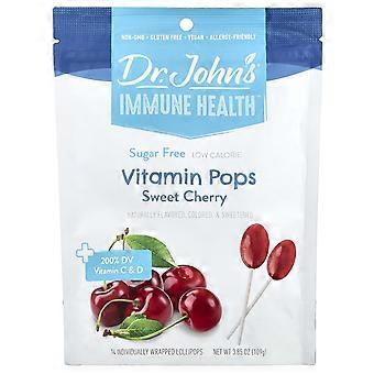 Dr. John's Healthy Sweets, Immune Health™, Vitamin Pops, Sweet Cherry, 14 Individually Wrapped Lolli