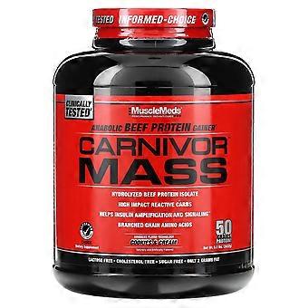 MuscleMeds, Carnivor Mass, Anabolic Beef Protein Gainer, Cookies & Cream, 5,8 lbs (2.632 g)