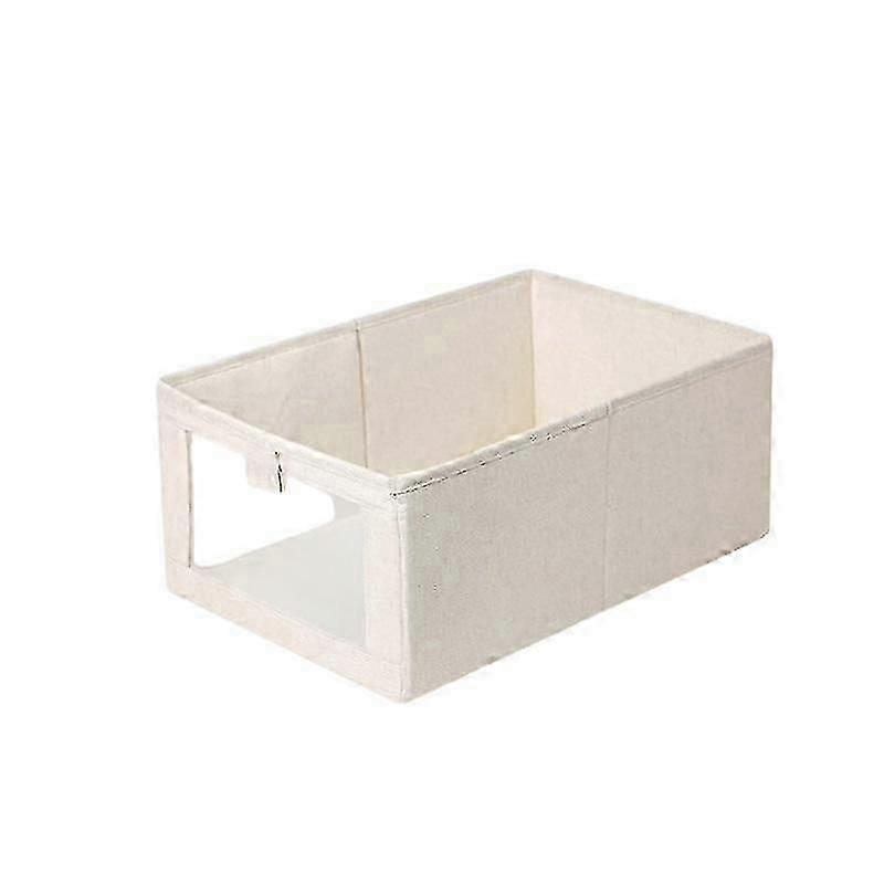 Linen storage box, foldable with mesh window, suitable for dormitories