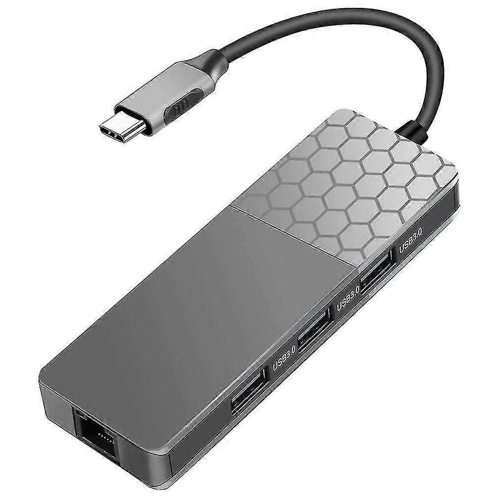 Usb 3.0 6-port Type-c Docking Station Usb Hub Multi-function Gigabit