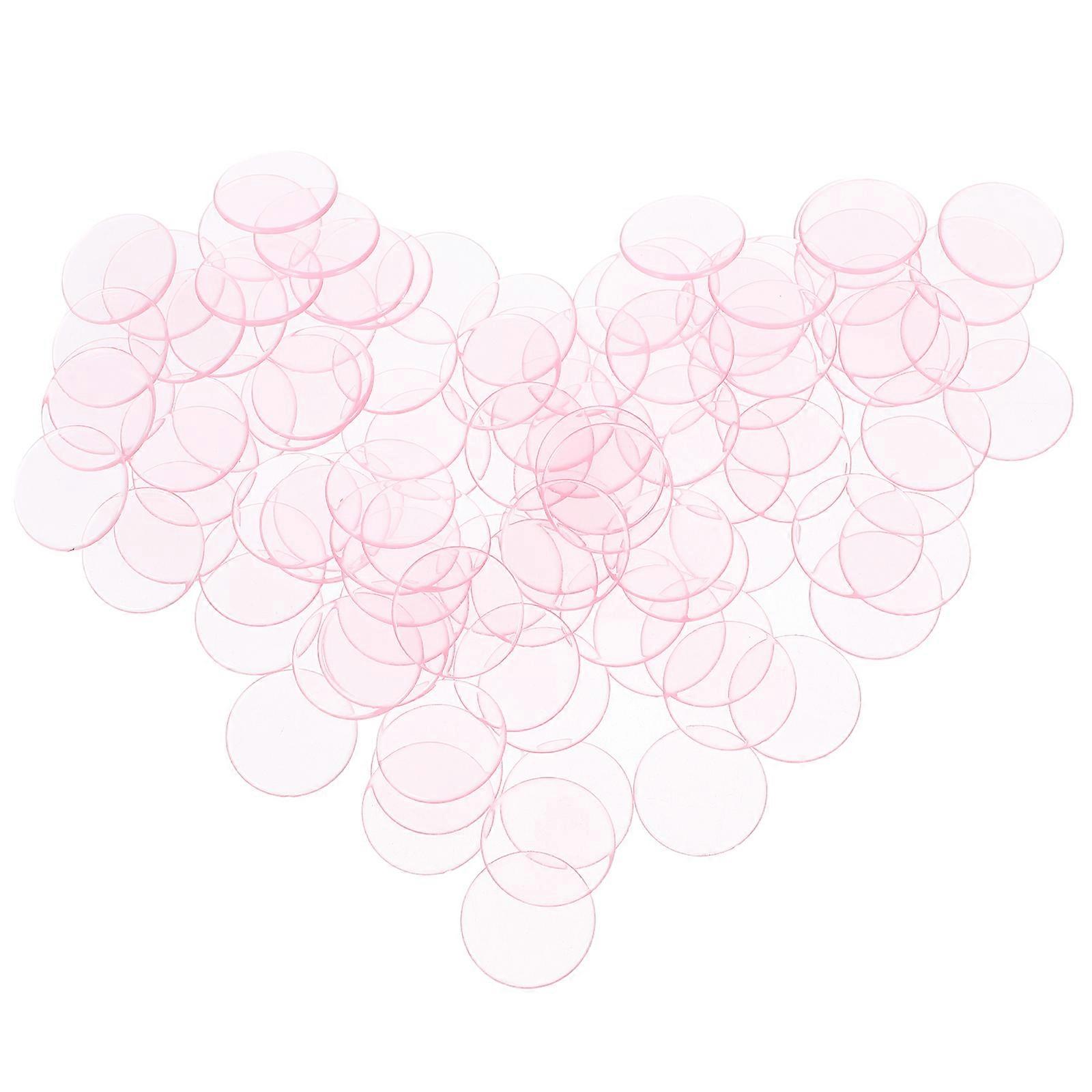 Chips for Games Plastic Counting Chips 100Pcs Pink ABS