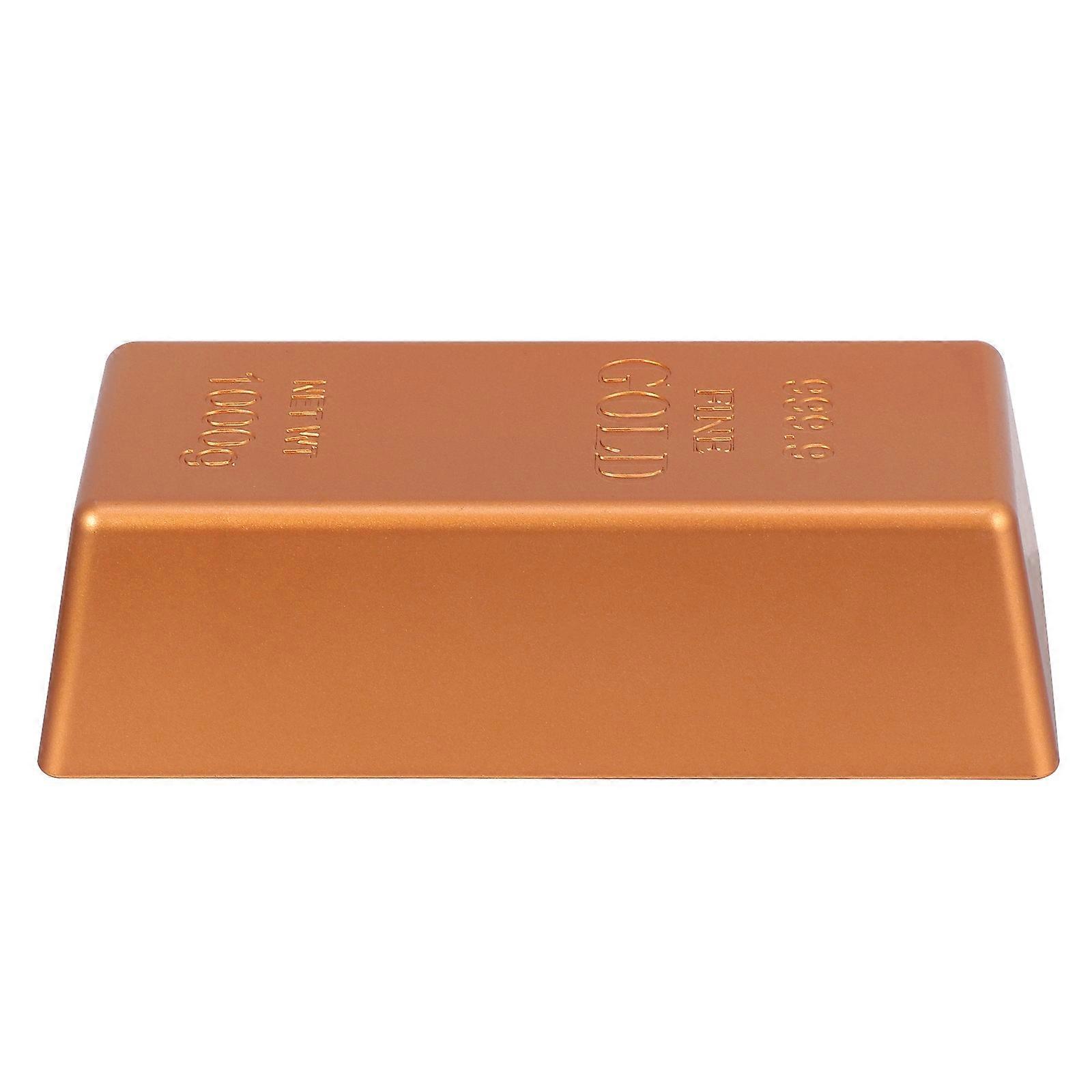 1 Pc Simulation Copper Bar Decorative Copper Brick Plastic Copper Bar Plaything