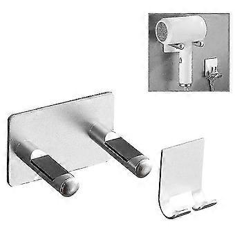 Haartrockner Halter Platz Punch-Free Aluminium Haartrockner Halter WC Haartrockner Halter Aufbewahrungsgestell Aluminiumlegierung mit Steckdosenhalter für Überschall