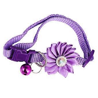 Pet Cat Collar with Creative Flower and Bell Neck Chain for Pets