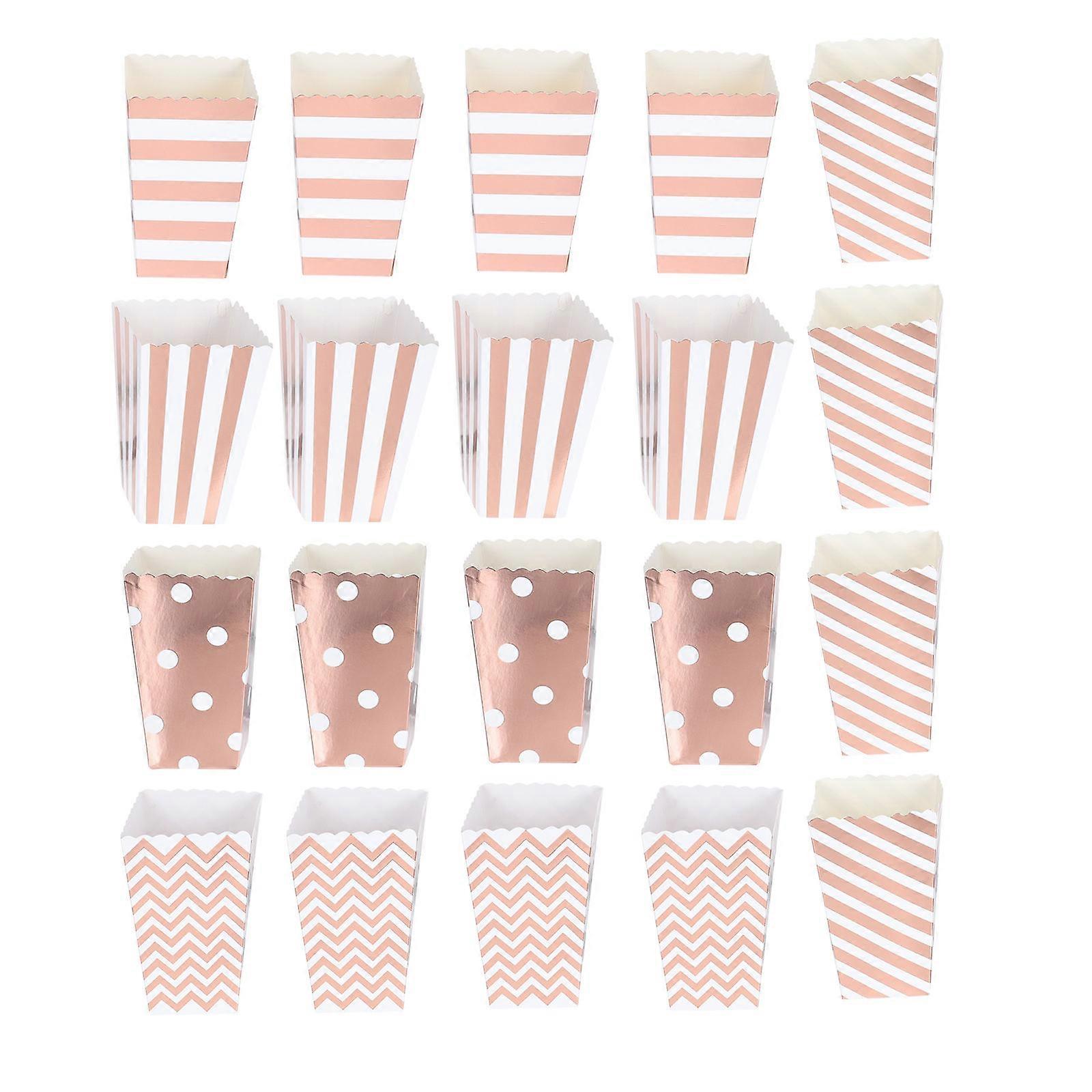 Popcorn Paper Boxes Creative Snack Container for Party 30Pcs Paper Popcorn Boxes