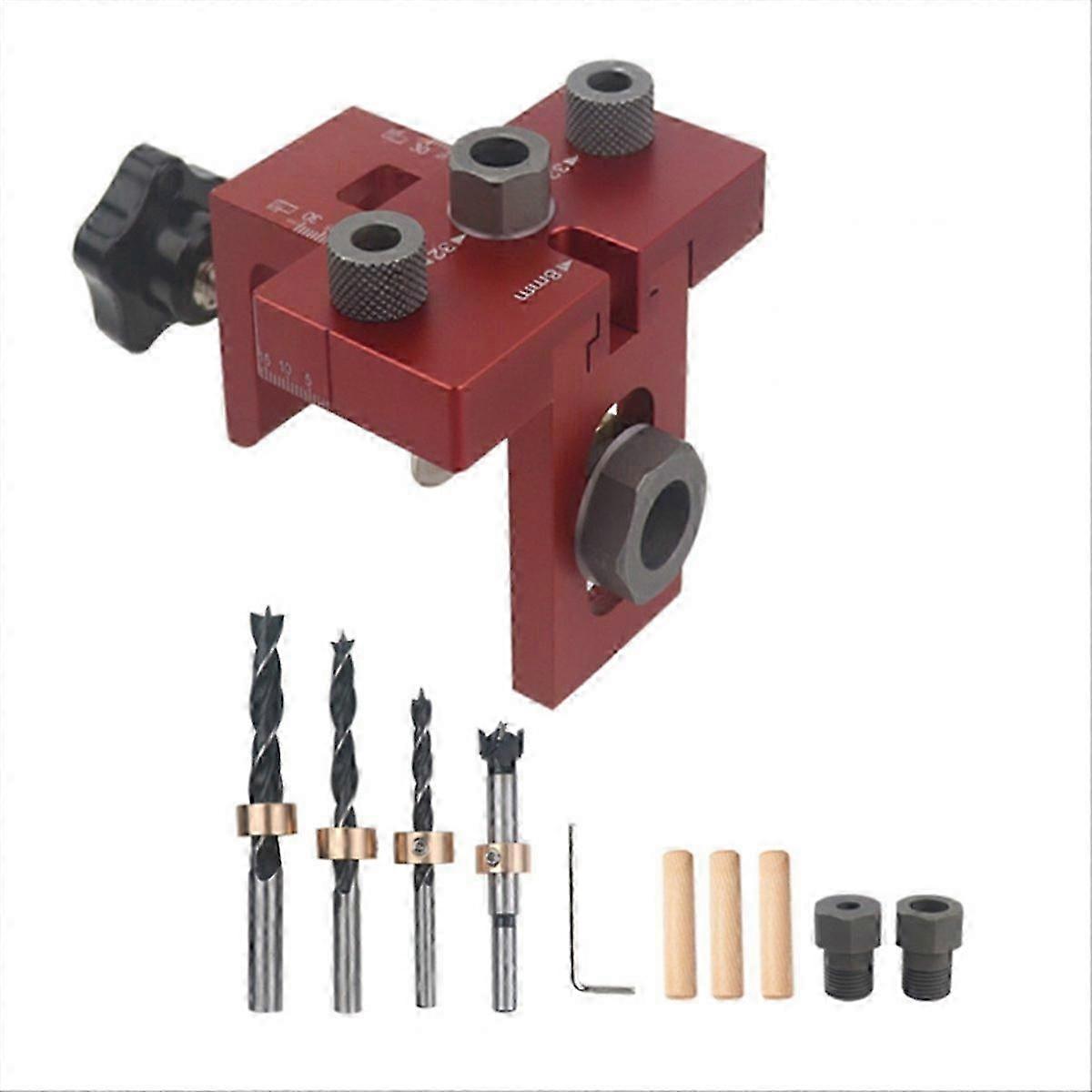 Universal 3 in 1 Woodworking Doweling Jig Kit