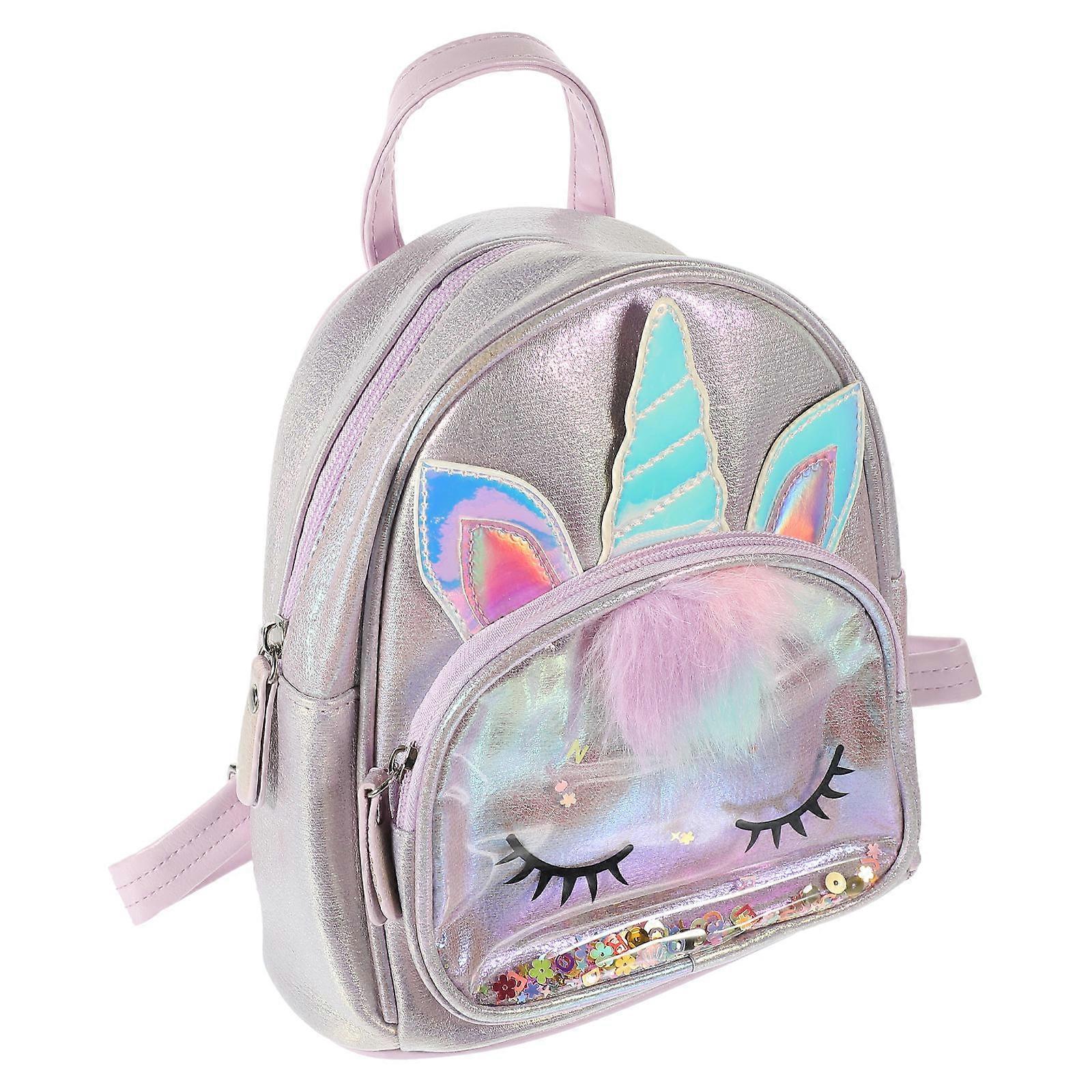 Children Backpack Unicorn Schoolbag for Storage Use PU