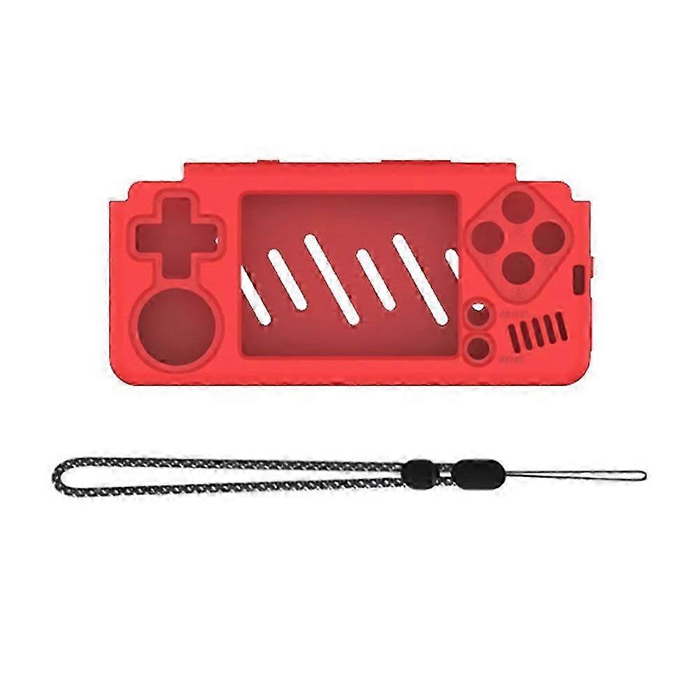 compatible with Miyoo A30 Console Silicone Protective Case Gaming Console Drop-Proof Shockproof Protective Case Red
