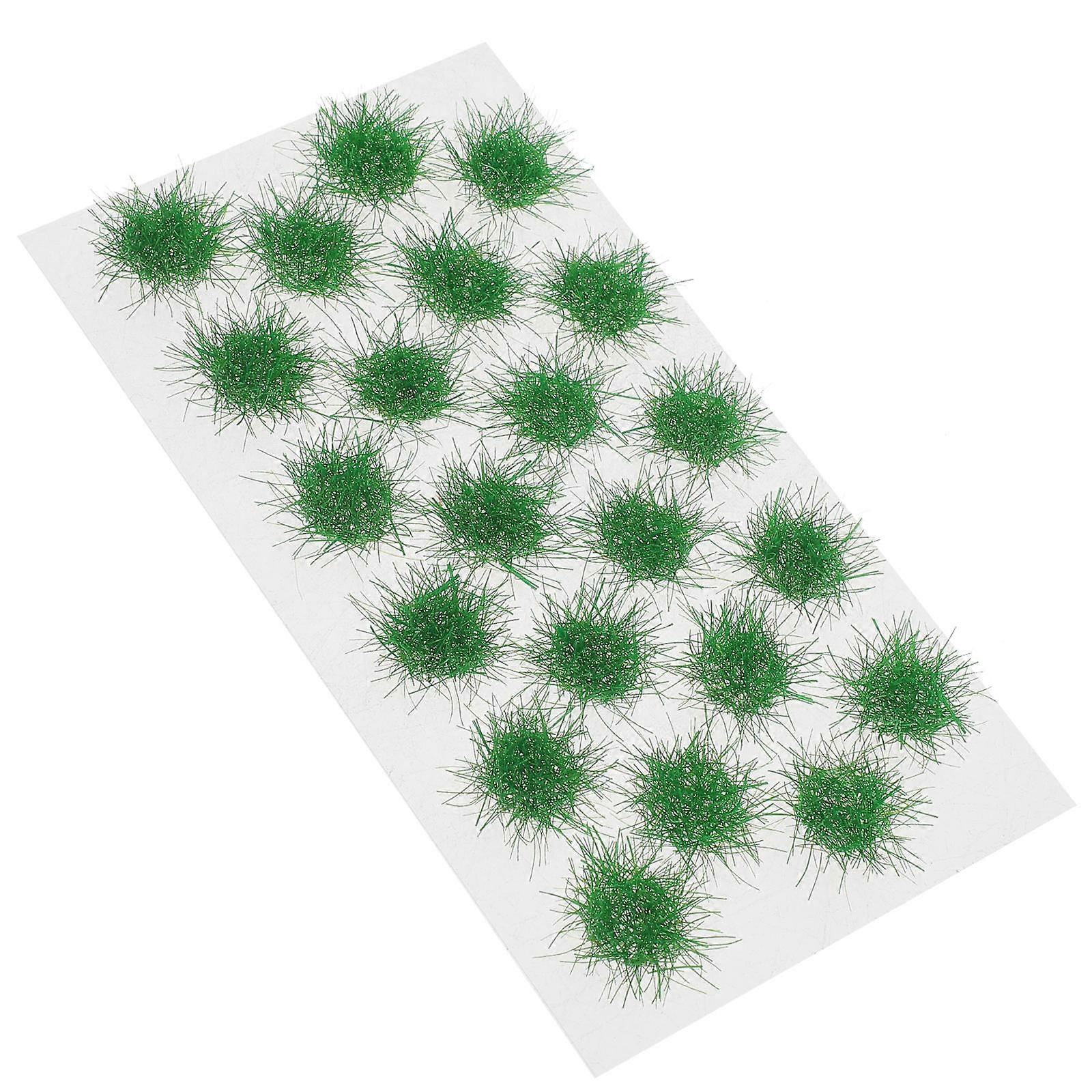 1Set Dark Green Static Grass Cluster Model for Decor Plastic Material