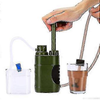 5000l Outdoor Wasserfilter Wasserfiltrationssystem Camping Wandern Notfallausrüstung mit Kompass