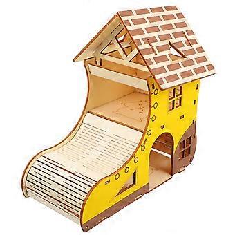 Spielzeug für Hamster aus Holz, Hamsterhütte für komfortables Spielen, 1 Stück