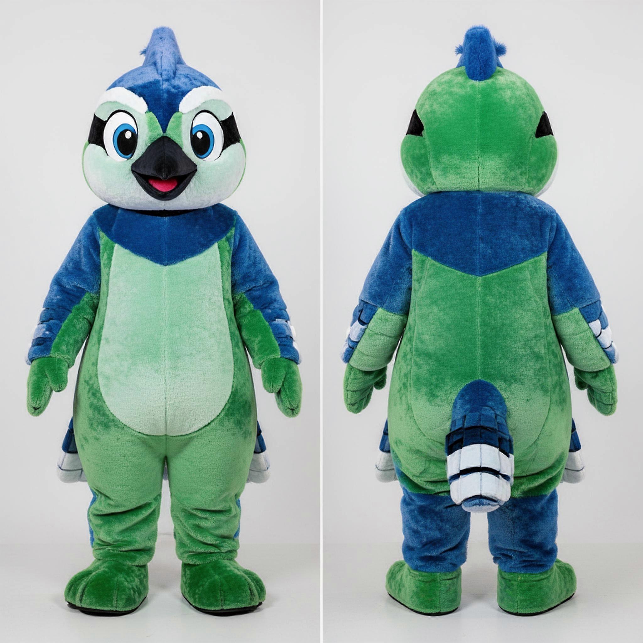 MASTICOT Emerald Green Broad Shouldered Blue Jay Mascot